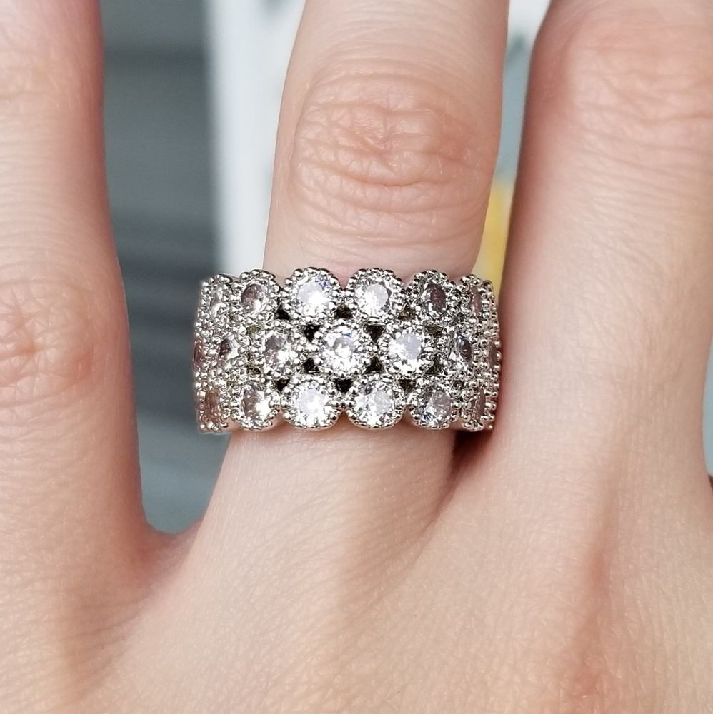 🆕️S925-White Sapphire Triple Stack Infinity Ring